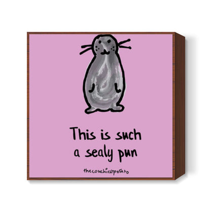 Sealy Pun | The couchiest potato Square Art Prints