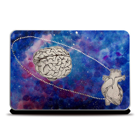 Brain over heart Laptop Skins
