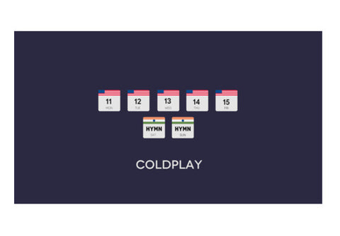 Wall Art, COLDPLAY Hymn For The Weekend Wall Art