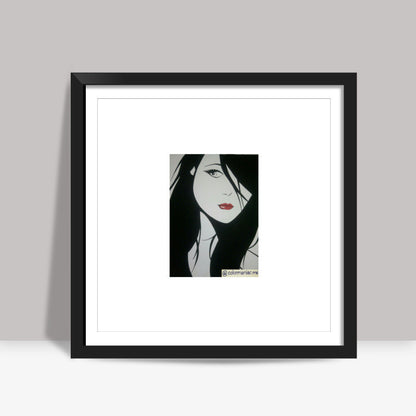 The lonely girl Square Art Prints