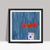 Abstract Flowers Square Art Prints