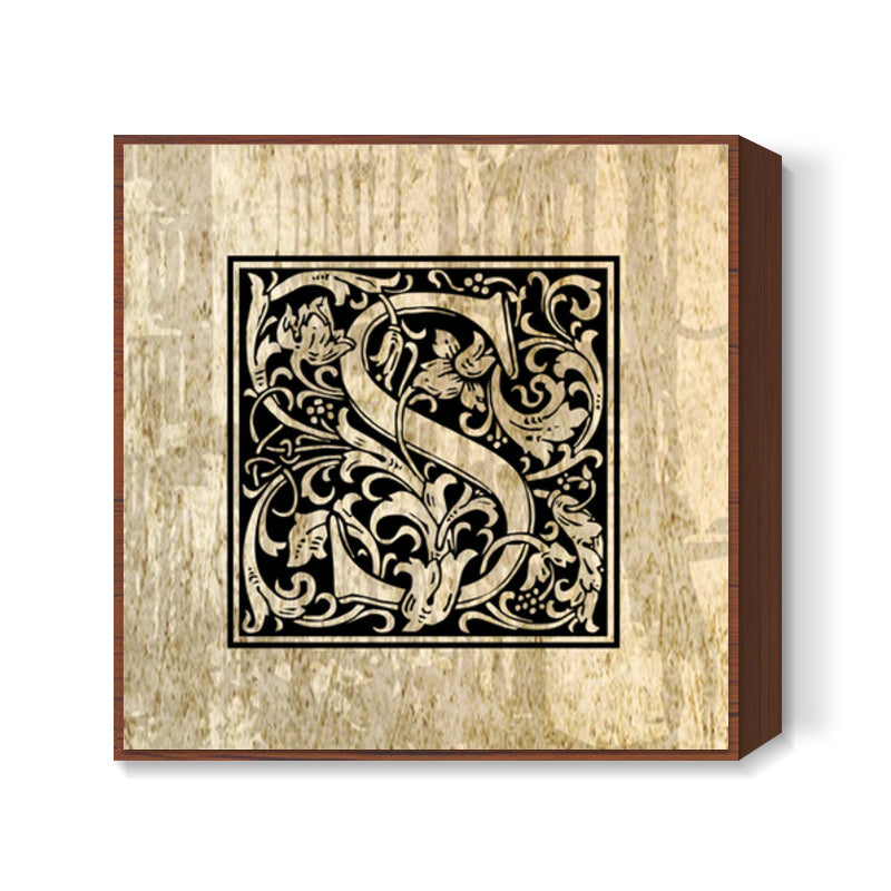 Ornate S Square Art Prints