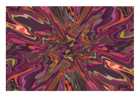 Psychedelic Colorful Digital Marble Abstract Background Wall Art