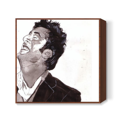 Superstar Ranbir Kapoor proves that being happy is a lot about being yourself Square Art Prints