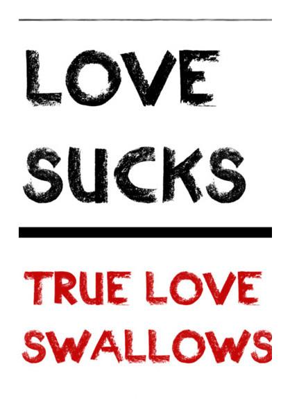 PosterGully Specials, LOVE SUCKS! Wall Art