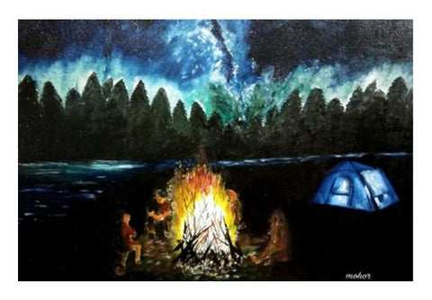 PosterGully Specials, Camping under the beautiful sky Wall Art