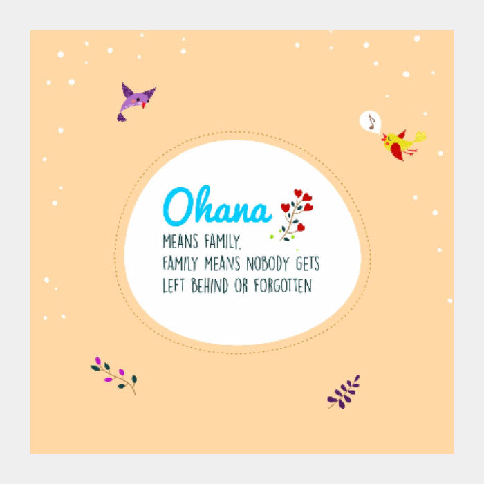 Square Art Prints, Ohana |  Artist: Vibha Jindal, - PosterGully