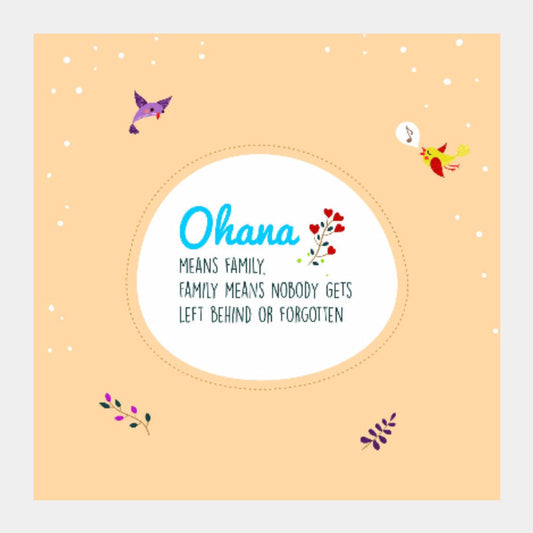 Square Art Prints, Ohana |  Artist: Vibha Jindal, - PosterGully