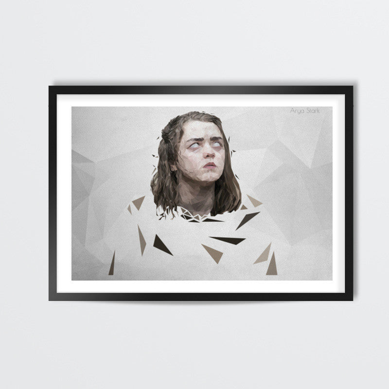 arya stark polygon art maisie williams Wall Art