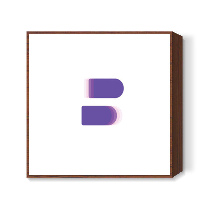 B Minimal Print Square Art Prints