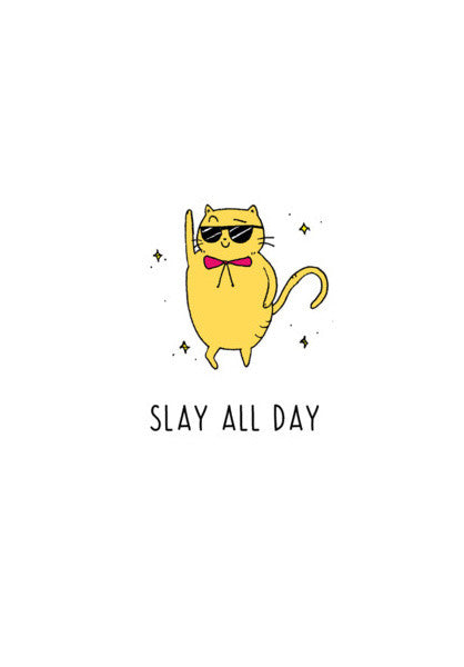 Slay All Day Cat Wall Art