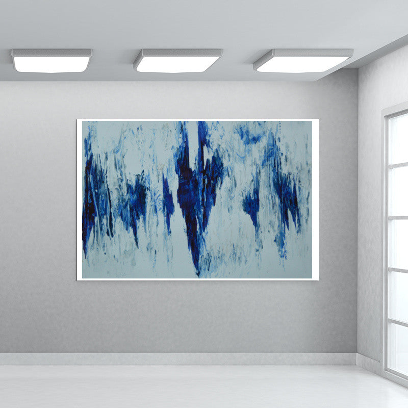 Blue strokes Wall Art