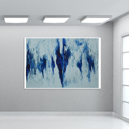 Blue strokes Wall Art