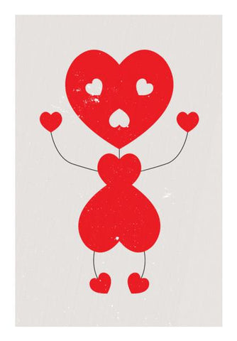 PosterGully Specials, Hearts fun character Wall Art