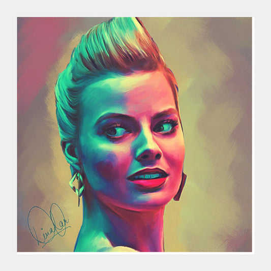 Margot Robbie Square Art Prints