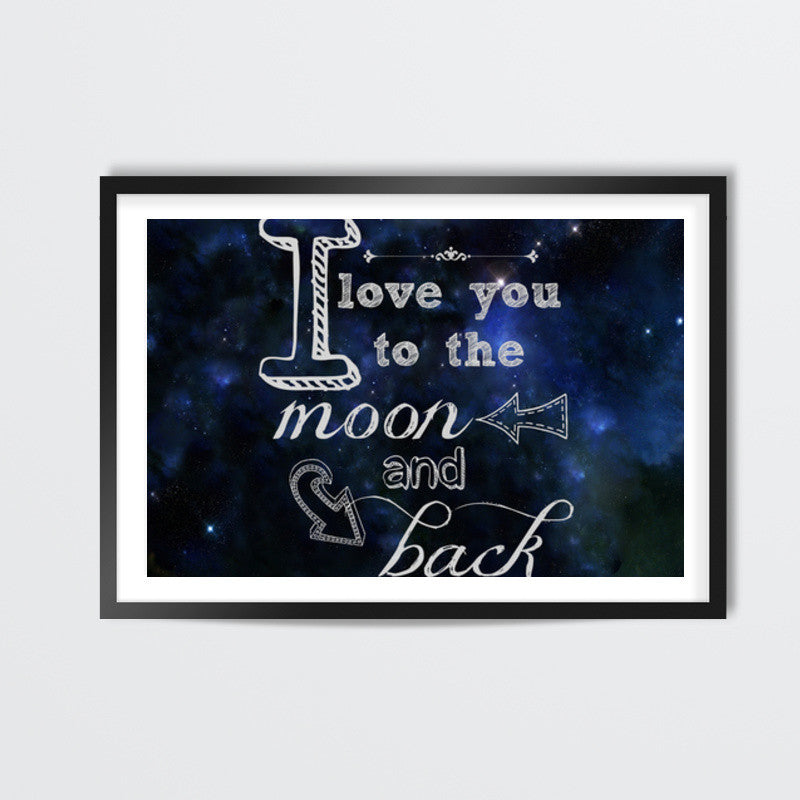 Moon and back Wall Art