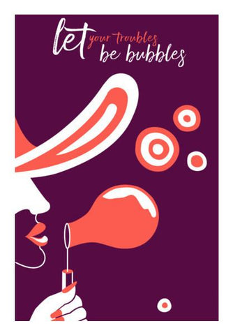 PosterGully Specials, Troubles be bubbles Wall Art