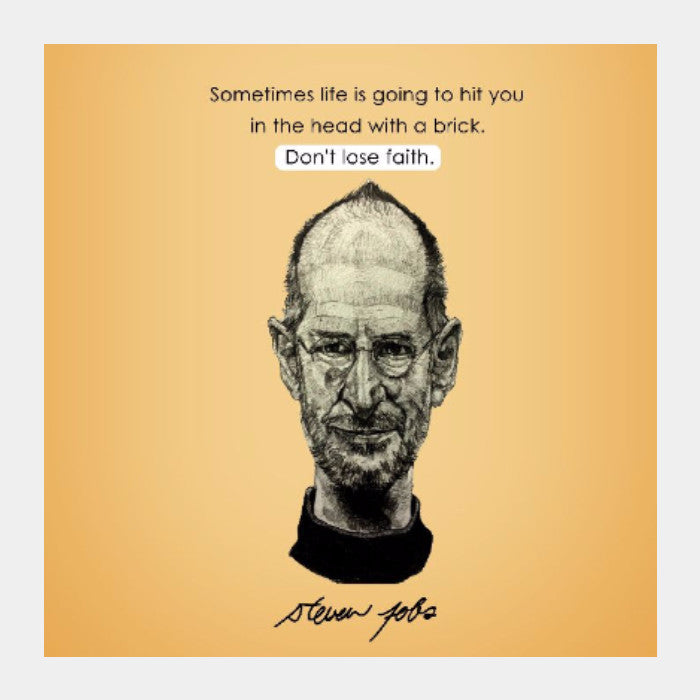 Square Art Prints, Steve Jobs | Artist Name: Pushkar Priyadarshi, - PosterGully