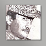 Superstar Dev Anand believed in befriending life and its various ups and downs Square Art Prints