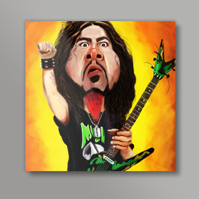 Dimebag Darrell | Pantera | Caricature Square Art Prints