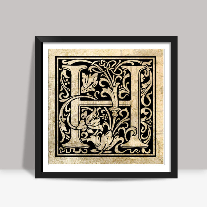 Ornate H Square Art Prints