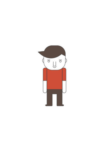 Cartoon Young Sad Guy Art PosterGully Specials