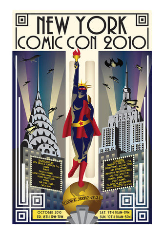 vintage new york comic con poster Wall Art