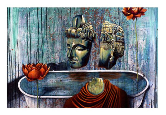 PosterGully Specials, Bodhi Lotus and Tub Wall Art