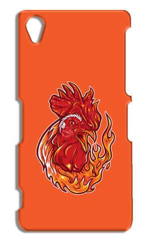 Rooster On Fire Sony Xperia Z2 Cases