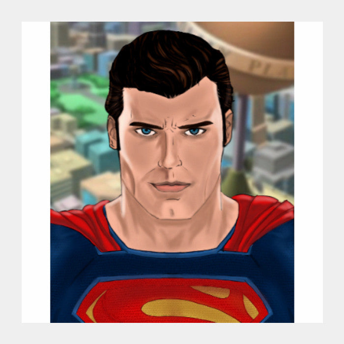 Square Art Prints, Superman in Metropolis, - PosterGully