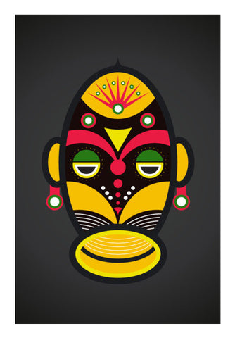 African Traditional Tribal Mask Art PosterGully Specials