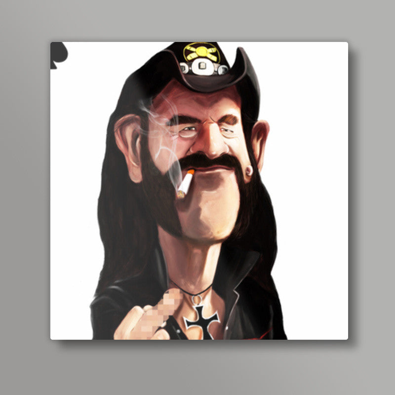 Motorhead | Lemmy Kilmister | Caricature Square Art Prints