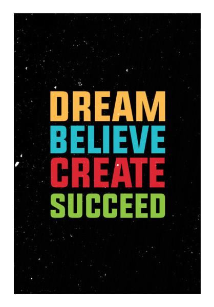 PosterGully Specials, Dream Believe Create Succeed Wall Art