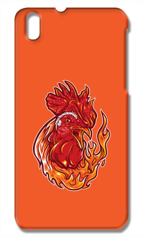 Rooster On Fire HTC Desire 816 Cases