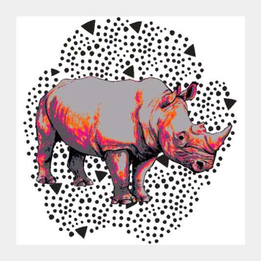 Square Art Prints, Rhino Footprints Square Art | Lotta Farber, - PosterGully
