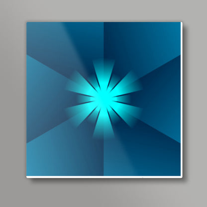 Denim Rays Square Art Prints