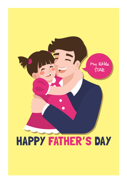 Cute Daughter And Father Fathers Day | #Fathers Day Special  Wall Art