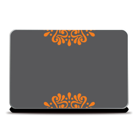 Orange Mandala Laptop Skins