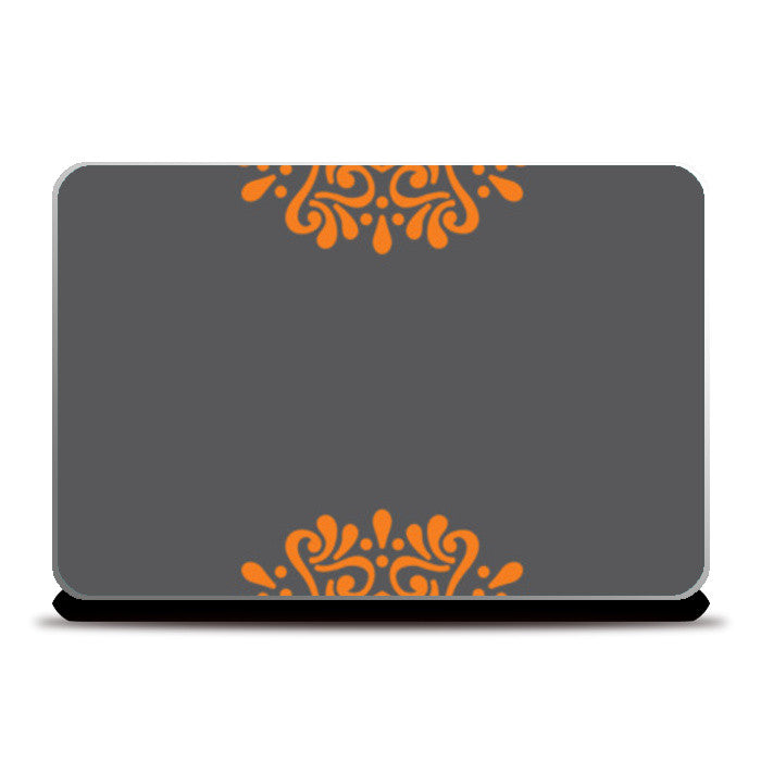 Orange Mandala Laptop Skins