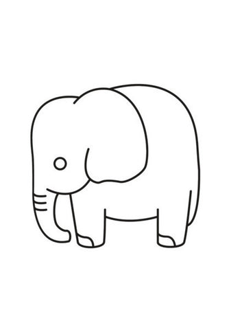 Cute Baby Elephant Vector Art PosterGully Specials