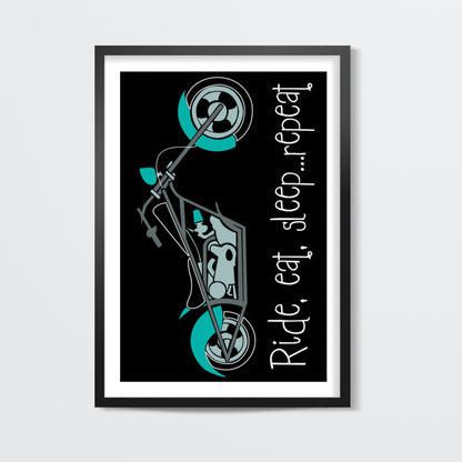 Ride, eat, sleep ... repeat ! Wall Art