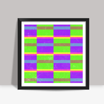 Evermore | Purple Green | Geometric Pattern Square Art Prints