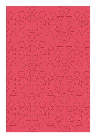 PosterGully Specials, Red Shapes Geometric Wall Art