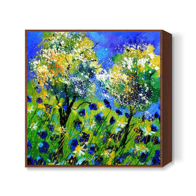 Blue poppies 455150 Square Art Prints