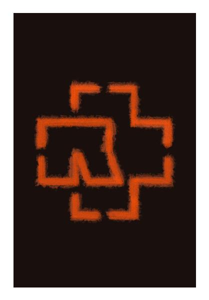 PosterGully Specials, Abtract Red Rammstien black Wall Art