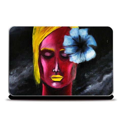 Flower Lady Laptop Skins