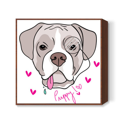 PUPPY LOVE! Square Art Prints