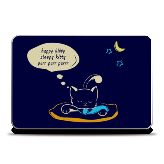 Sleepy Kitty Laptop Skins