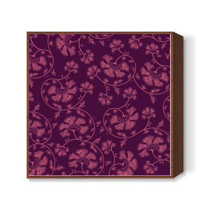 Floral - Purple - Square - Art Print Square Art Prints