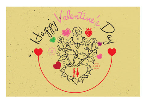 Valentine With Floral Art PosterGully Specials
